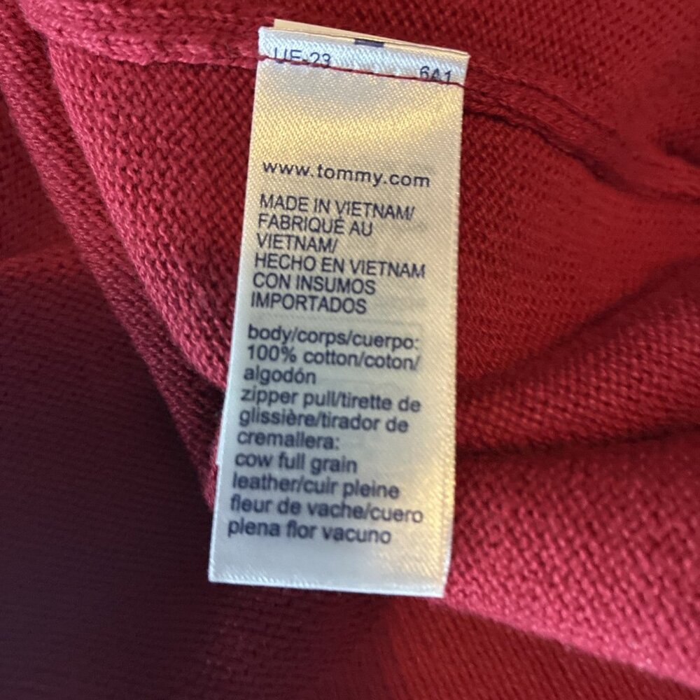 Tommy Hilfiger Mens Quarter Zip Sweater Cotton Red Flag Logo 3XLT - Picture 6 of 7
